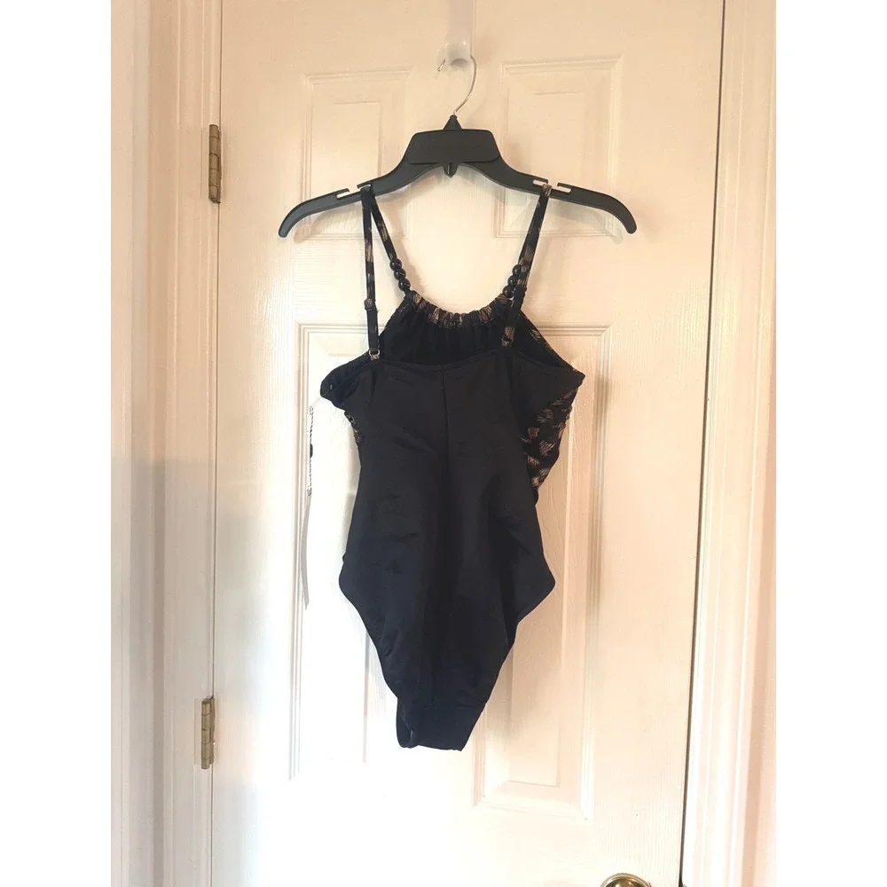 Magicsuit Lisa One Piece Swimsuit La Paz Animal Print Black Brown 6019555 New 8‎